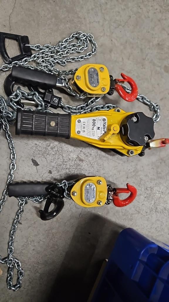 Rateltakel Yalehandy 3 stuks ketting takel, Doe-het-zelf en Verbouw, Lieren en Takels, Zo goed als nieuw, Handmatig, Ophalen of Verzenden