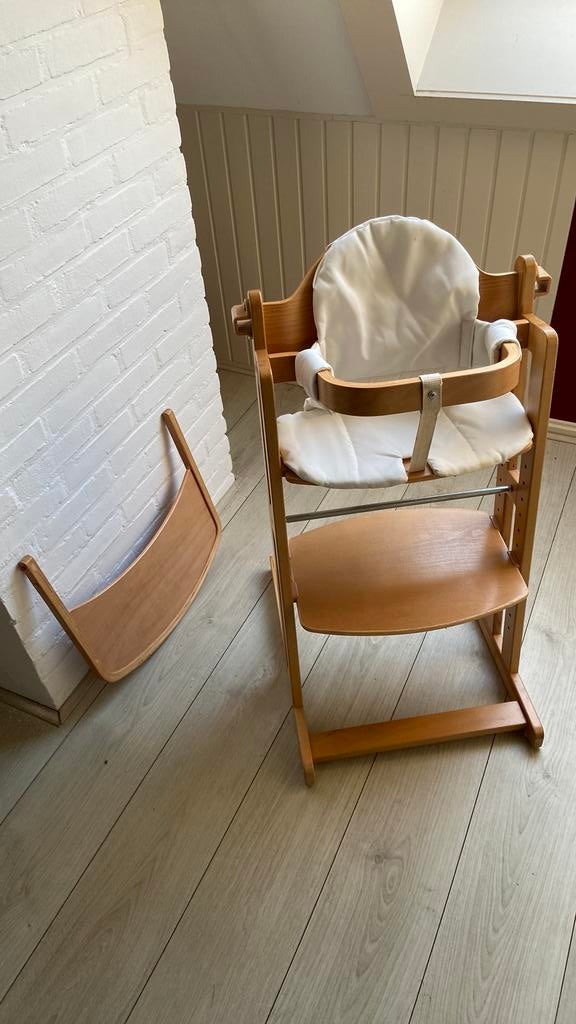 Kinderstoel/meegroeistoel beukenhout “Babysafe”, Kinderen en Baby's, Kinderstoelen, Zo goed als nieuw, Meegroeistoel, Ophalen of Verzenden