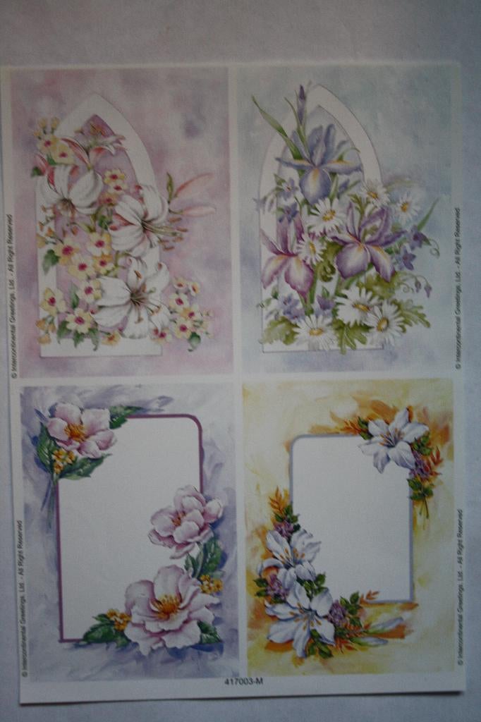 1 st. knipvel A5 bloemen 99, Hobby en Vrije tijd, Kaarten | Zelf maken, Verzenden, Nieuw, Natuur, Knipvel