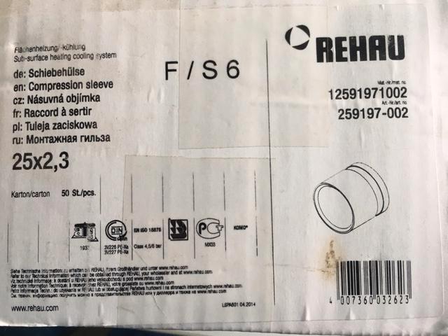 Rehau knie koppeling 25 mm, Ophalen, Minder dan 30 cm, -, -