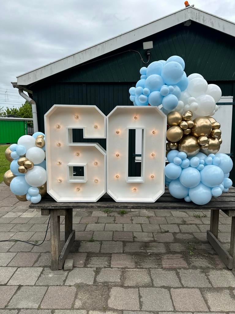 Lichtcijfers huren - Perfect voor elk feest!, Ophalen of Verzenden, Zo goed als nieuw, Versiering, Verjaardag