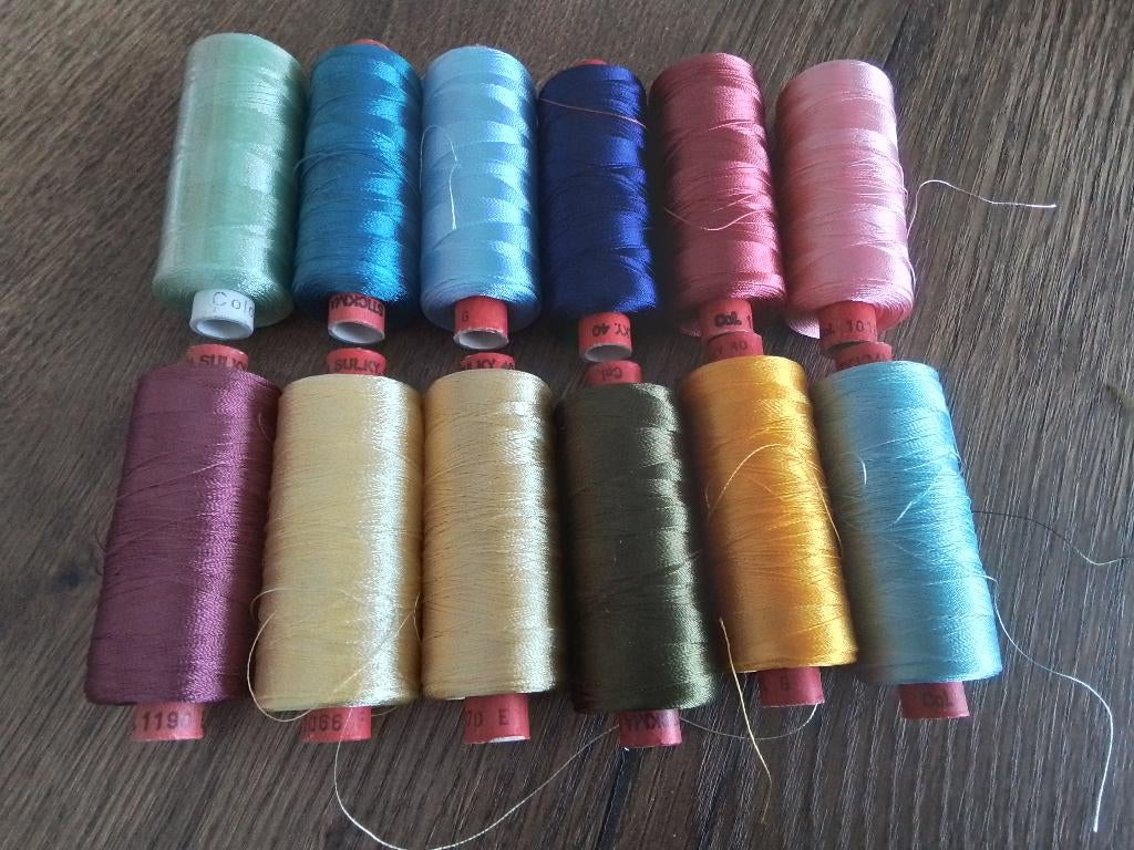 12 klosjes sulky borduurgaren, Ophalen of Verzenden, Nieuw, Handborduren, Borduurgaren of Zijde