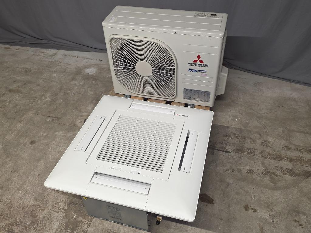 Mitsubishi Heavy Hyper Inverter cassette 2,5 kW 60x60 airco, Koelen en Ontvochtigen, Timer, 3 snelheden of meer, Ophalen of Verzenden