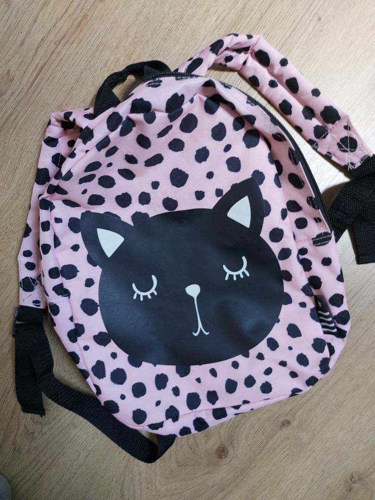 Peuter rugzakjes roze/poes en zwarte/hartjes, Ophalen of Verzenden, Roze, Rugtas, Minder dan 30 cm