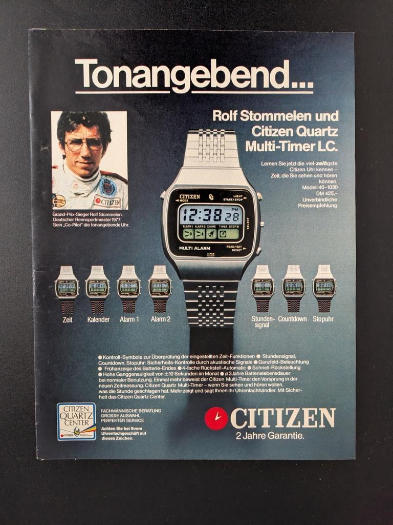 Oude reclame / Advertentie CITIZEN horloges 1978 (Duits), Ophalen of Verzenden, Gelezen