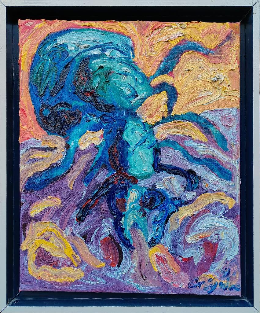 In Paradise - Kunstenaar: Jacques H. R. Grégoire, Antiek en Kunst, Kunst | Schilderijen | Modern, Ophalen of Verzenden