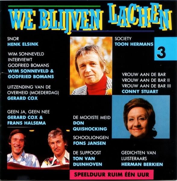 CD - We Blijven Lachen 3, Ophalen of Verzenden, Gebruikt
