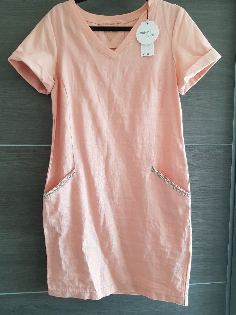 Nieuw zalm roze mini jurk met kaartje mt 36 nieuwpr. €129,95, Kleding | Dames, Nieuw, Ophalen of Verzenden, Roze, Maat 36 (S)