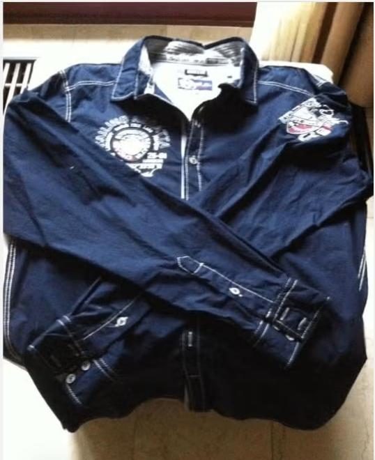 Heren bloes mt M Camp David blauw, Blauw, Zo goed als nieuw, Camp David, Halswijdte 39/40 (M)