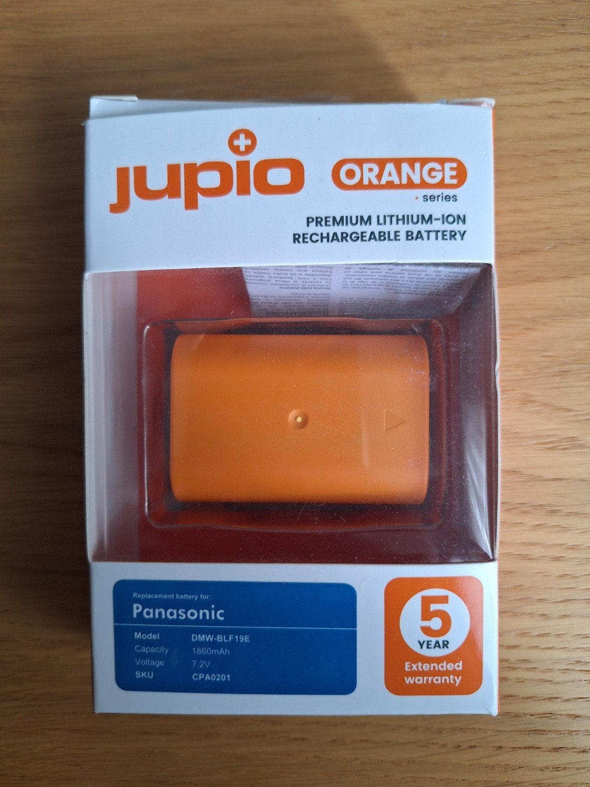 Jupio Orange Series DMW-BLF19E Accu voor Panasonic, Audio, Tv en Foto, Nieuw, Jupio, Panasonic, Accu
