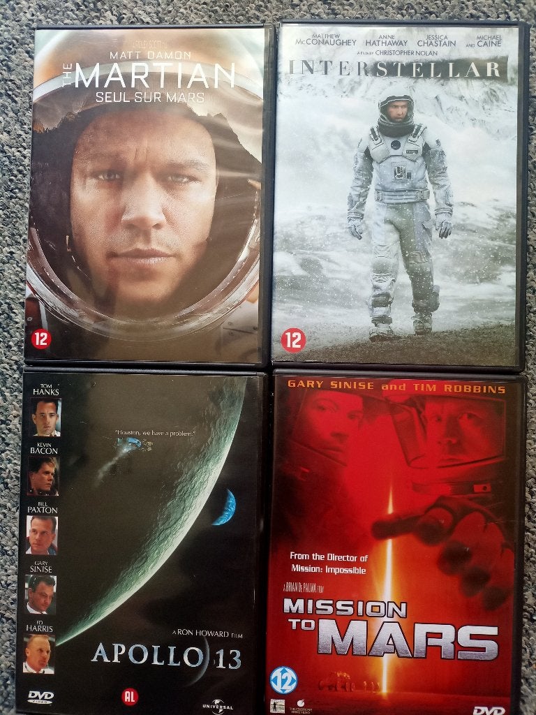 Interstellar, The Martian, Apollo 13, Mission to Mars, Engels, Nederlands, Ophalen of Verzenden, Zo goed als nieuw