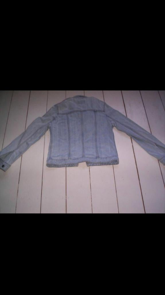 VINTAGE SPIJKERJASJE van HENNES COLLECTION, maat 38, Maat 38/40 (M), H&M, Blauw, Ophalen of Verzenden