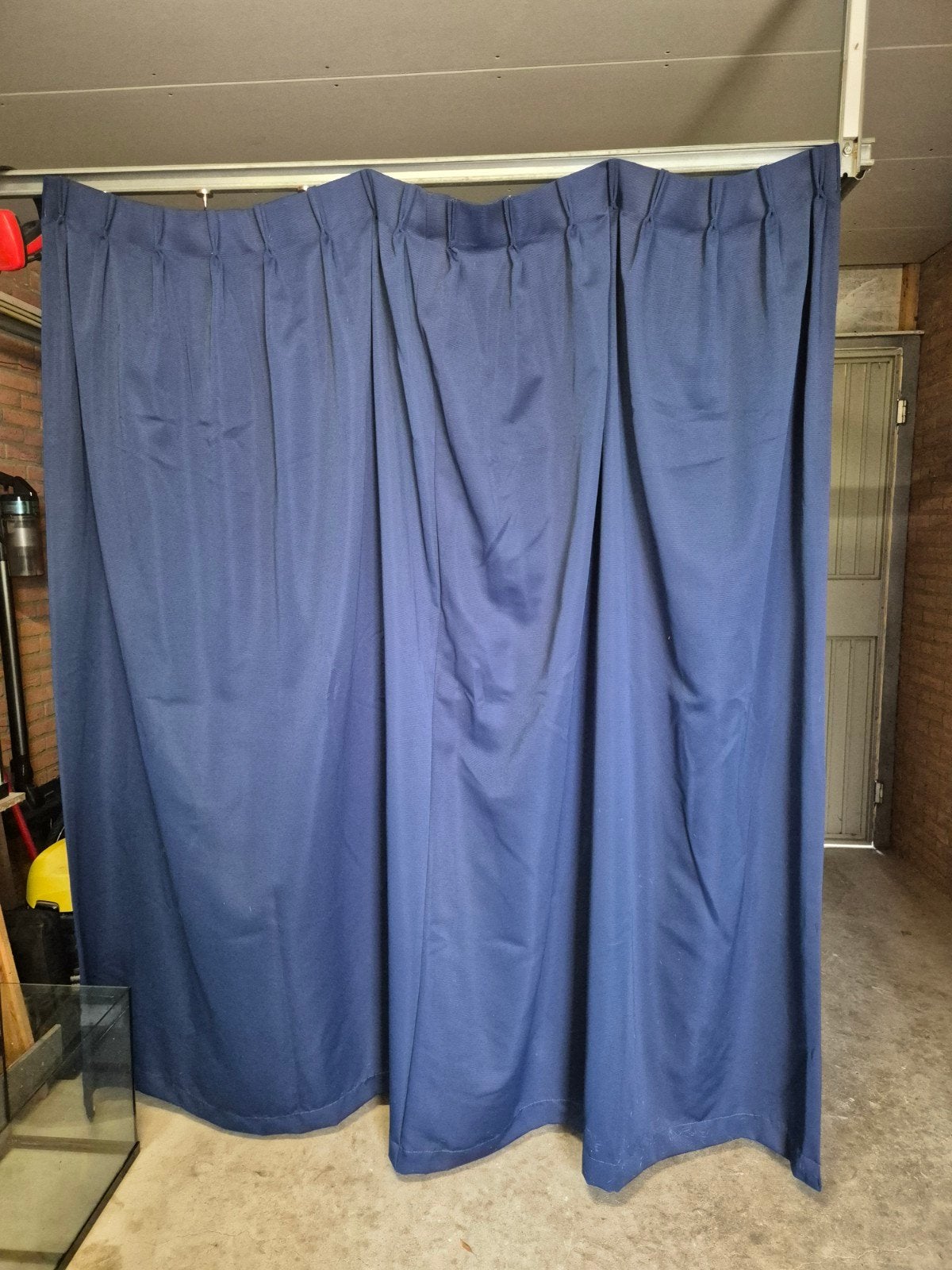 2x gordijnen blauw, Ophalen, Overgordijn, 160 cm, Blauw
