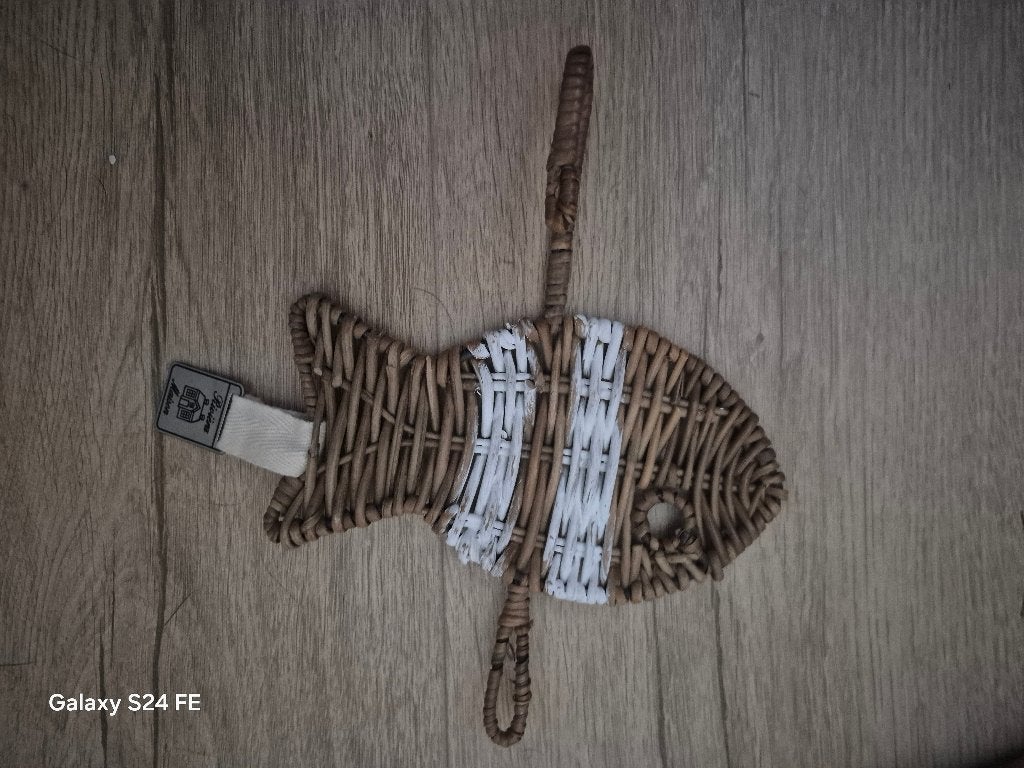 Vis haakje Rivera Maison, Beige, 30 cm, Wandhanger, Ophalen of Verzenden