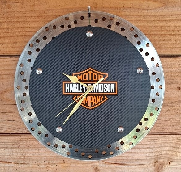 Klok van Remschijf met Harley Logo's, Ophalen, Gebruikt