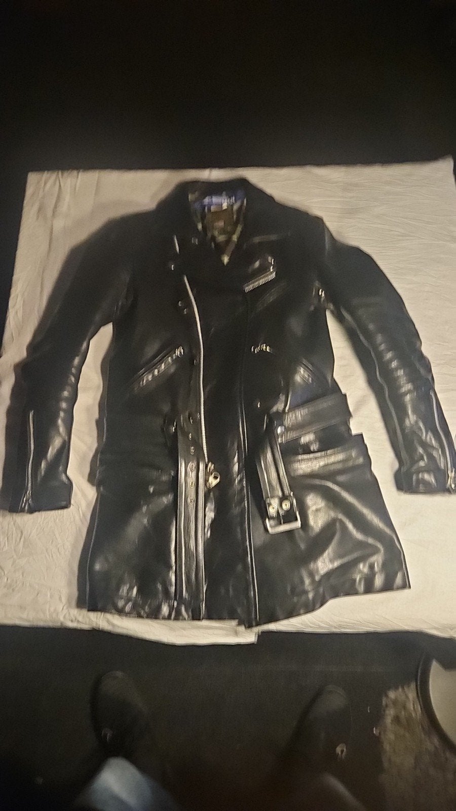 Junya Watanabe Comme des Garçons MAN x Vanson Leren Jas, Kleding | Heren, Jassen | Zomer, Zo goed als nieuw, Overige maten, Zwart