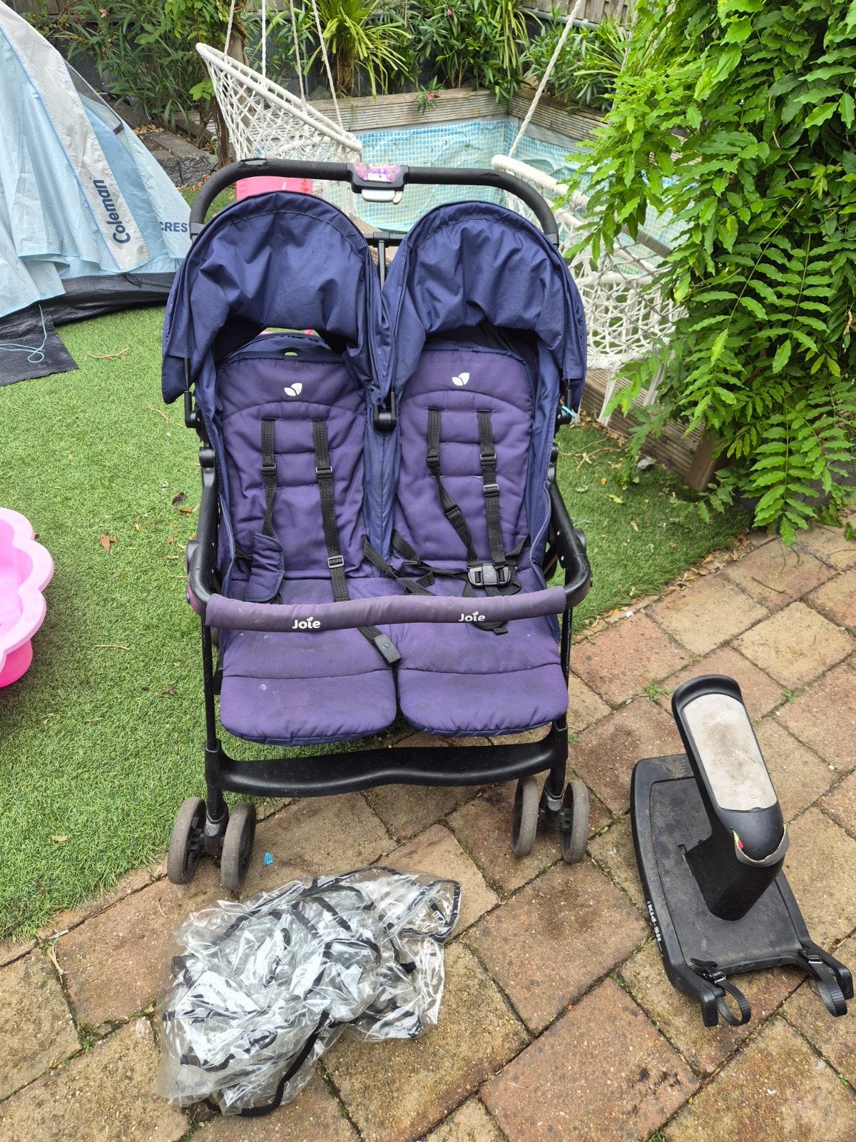 tweeling kinderwagen buggy duo wagen, Kinderen en Baby's, Tweelingen en Meerlingen, Ophalen, Gebruikt, Kinderwagen of Buggy