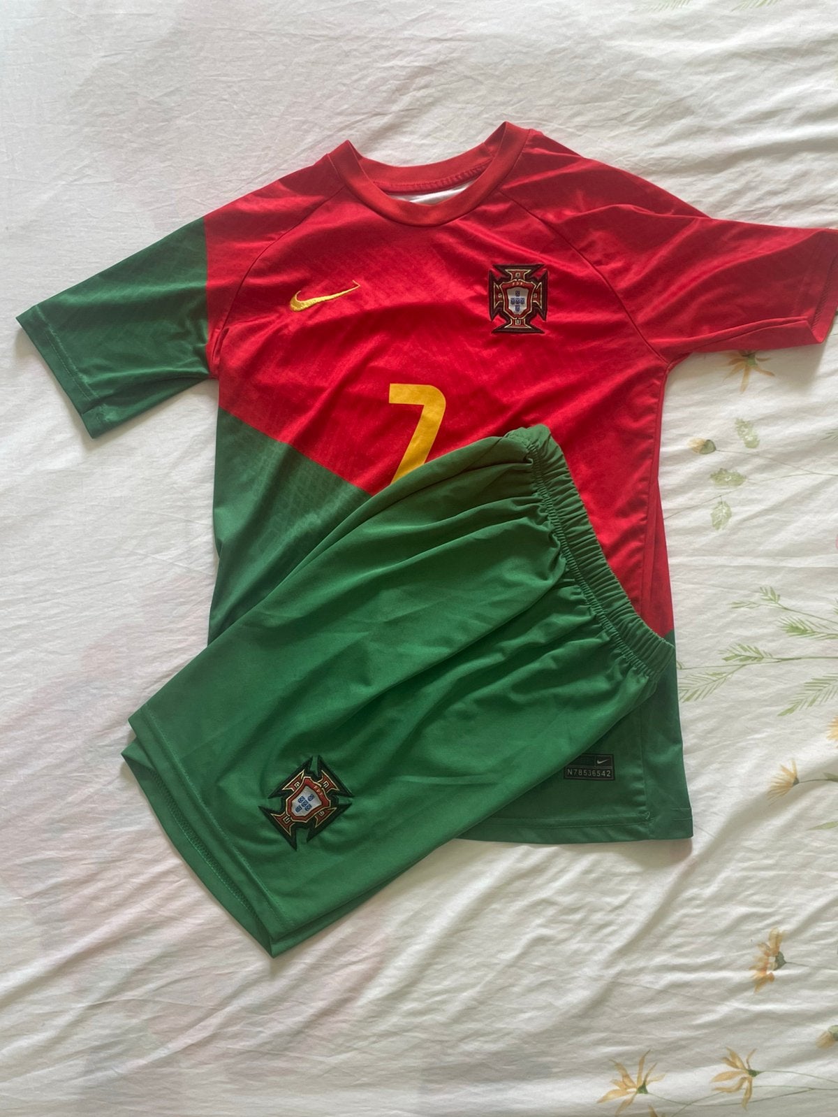 Portugal Thuisshirt Ronaldo #7 - Maat 164, Overige typen, Ophalen of Verzenden, Zo goed als nieuw, Maat 34 (XS) of kleiner