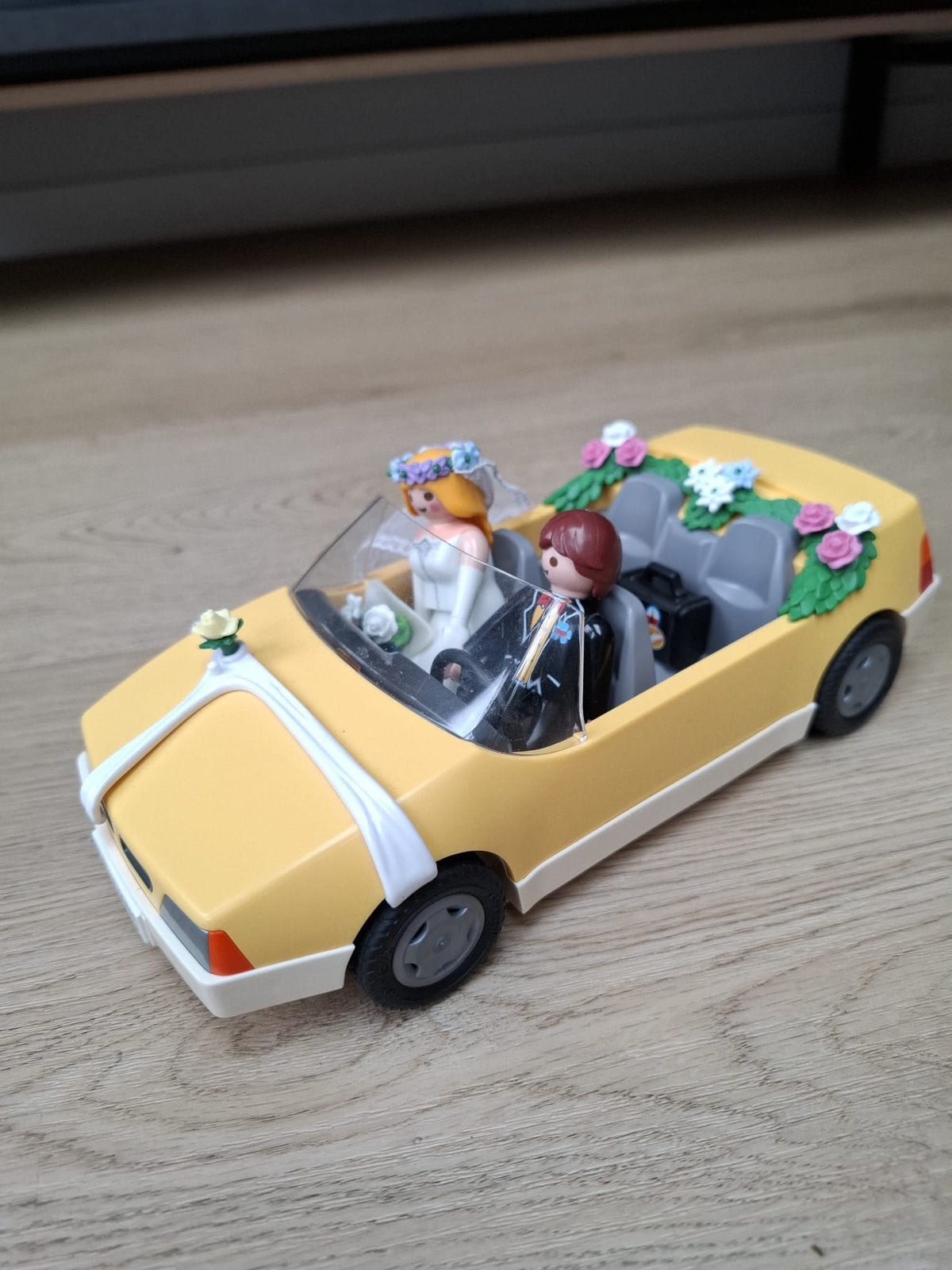 Playmobil trouwauto met bruidspaar, Kinderen en Baby's, Ophalen of Verzenden, Zo goed als nieuw