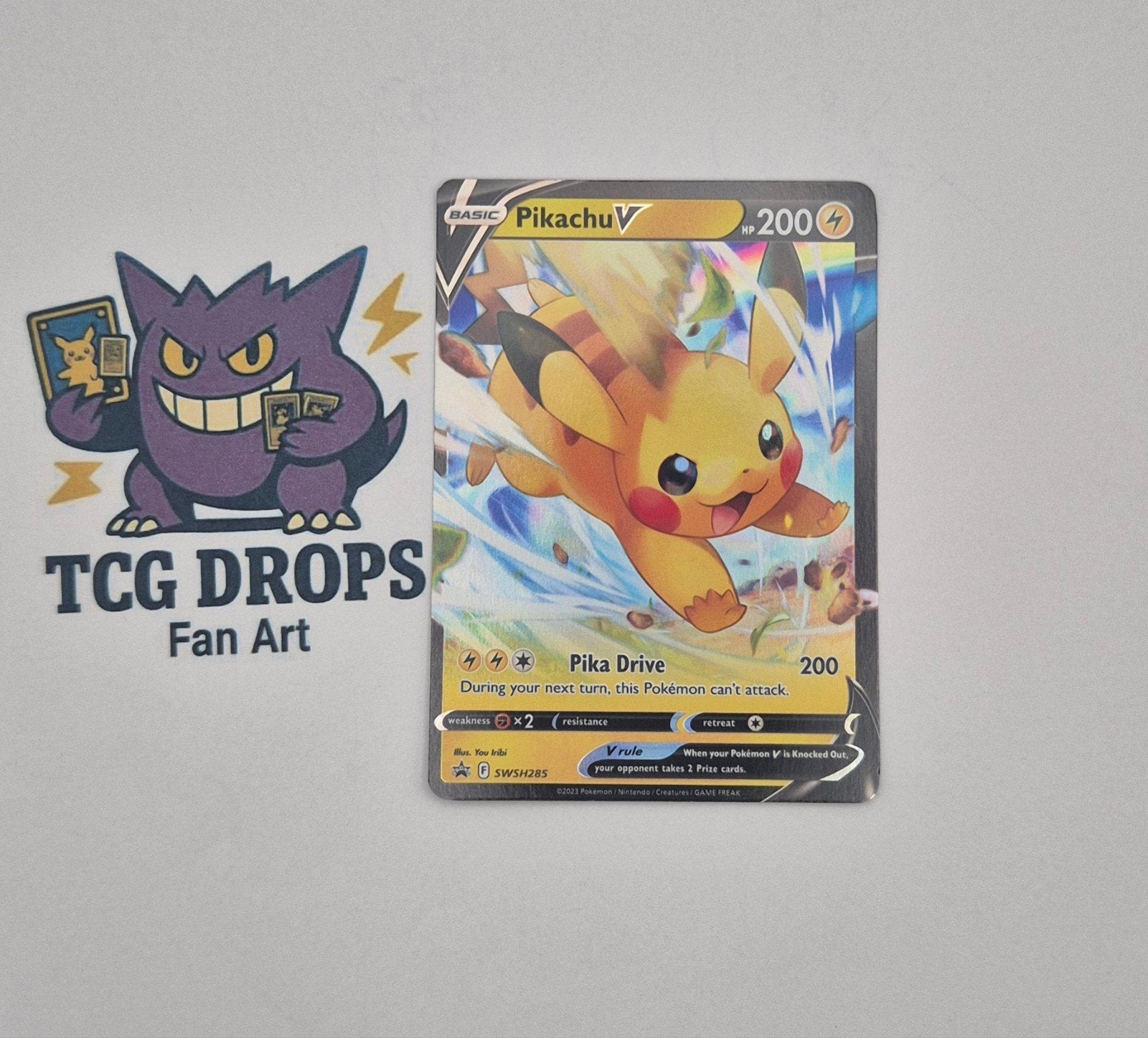 Pikachu V SWSH285 Black Star Promos, Ophalen of Verzenden