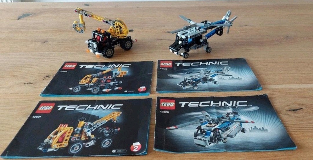 Lego Technic 42031 & 42020, Lego, Ophalen of Verzenden, Zo goed als nieuw, Complete set