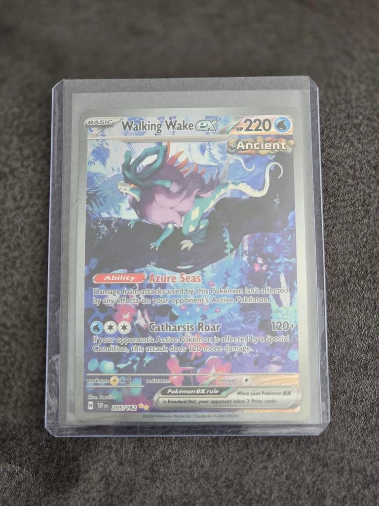 Pokemon walking wake ex 205/162 ( tef ), Verzenden, Zo goed als nieuw, Losse kaart