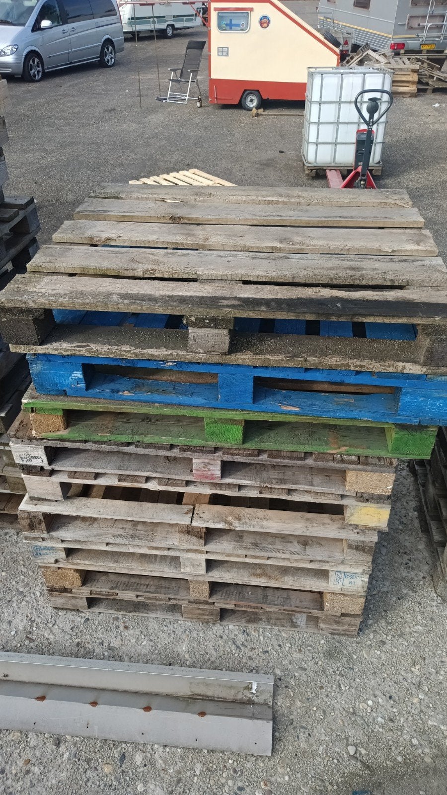 9 gebruikte blokpallets 1.2x1.0m - Doe een leuk bod!, Minder dan 3 m³, Ophalen