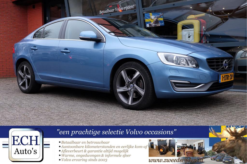 Volvo S60 2.0 T5 245 pk Aut. Summum, Cognac Leer, Xenon, Ele, Gebruikt, 4 cilinders, Blauw, S60