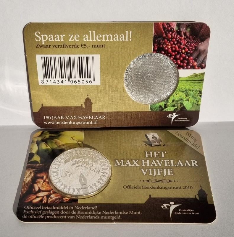 5 Euro coincard 2010 - Het Max Havelaar Vijfje, Ophalen of Verzenden, Koningin Beatrix, Euro's