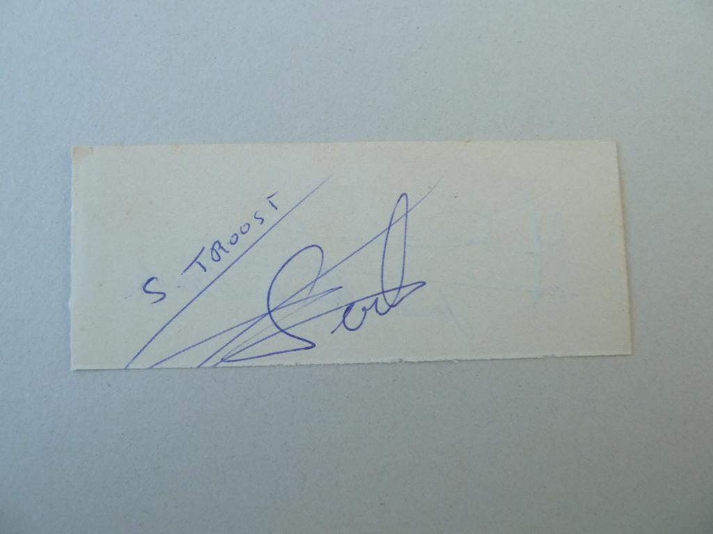 Handtekening. Sjaak.Troost. Feyenoord, Ophalen of Verzenden, Zo goed als nieuw, Feyenoord, Overige typen