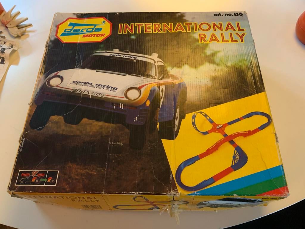 Darda International Rally Racebaan - Vintage 4 auto’s, Overige merken, Opwindmechanisme, Ophalen of Verzenden, Racebaan