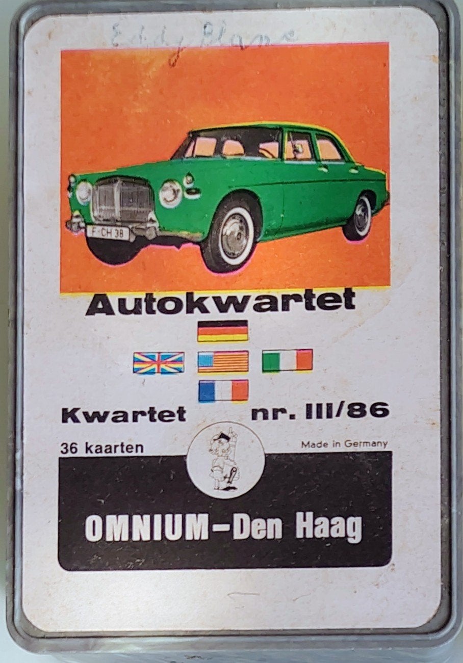 Vintage Autokwartet OMNIUM-Den Haag (36 kaarten) 1960s, Ophalen of Verzenden, Gebruikt