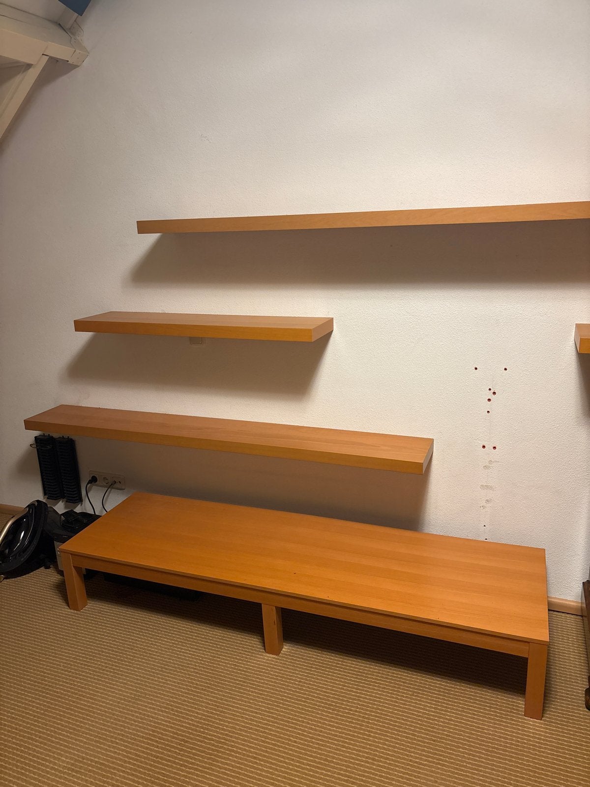 IKEA Lack Muurplanken & TV-tafel - Lichteiken, Ophalen, Gebruikt