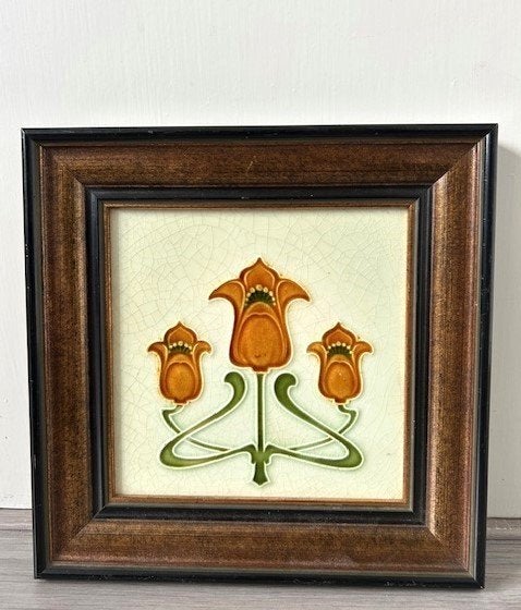 Art Nouveau tegel gestileerde tulpen ca. 1910, Ophalen of Verzenden