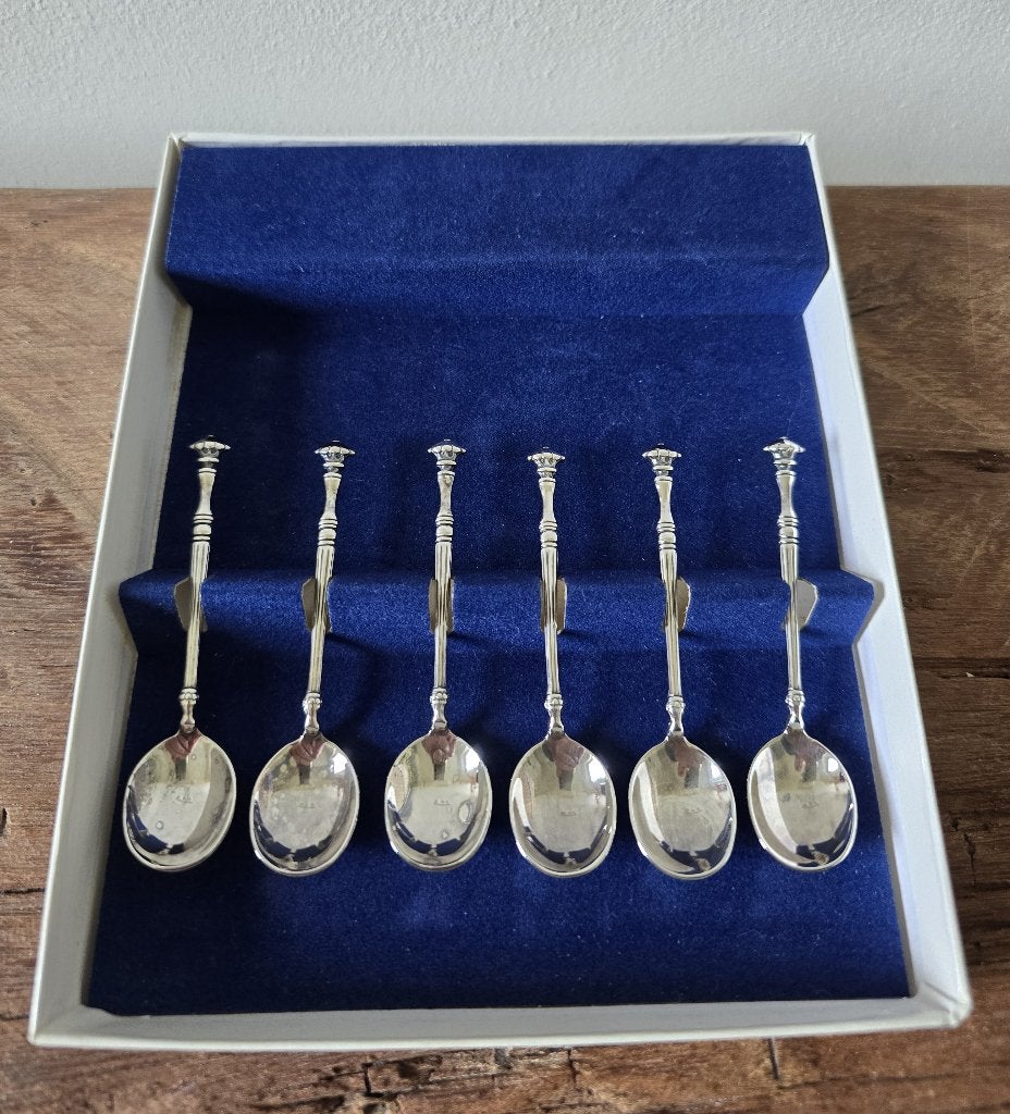 Zes verzilverde advocaat lepeltjes Pako Rhenen 90, Antiek en Kunst, Ophalen of Verzenden