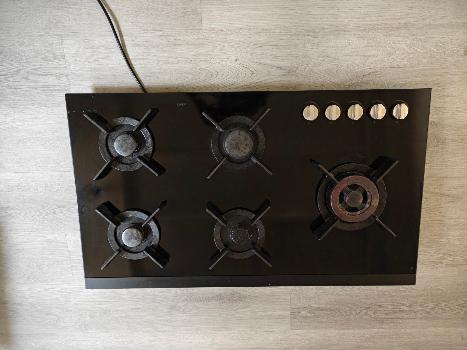 ATAG Gasfornuis met 5 pitten 90x52, Ophalen, Gebruikt, Minder dan 85 cm, 60 cm of meer