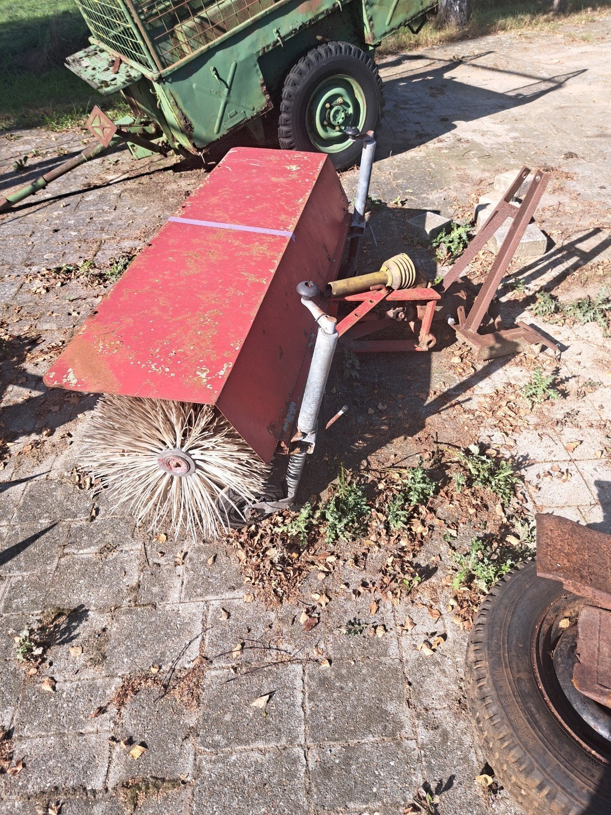 Veegmachine voor achter een tractor, Ophalen, Gebruikt, Onbekend