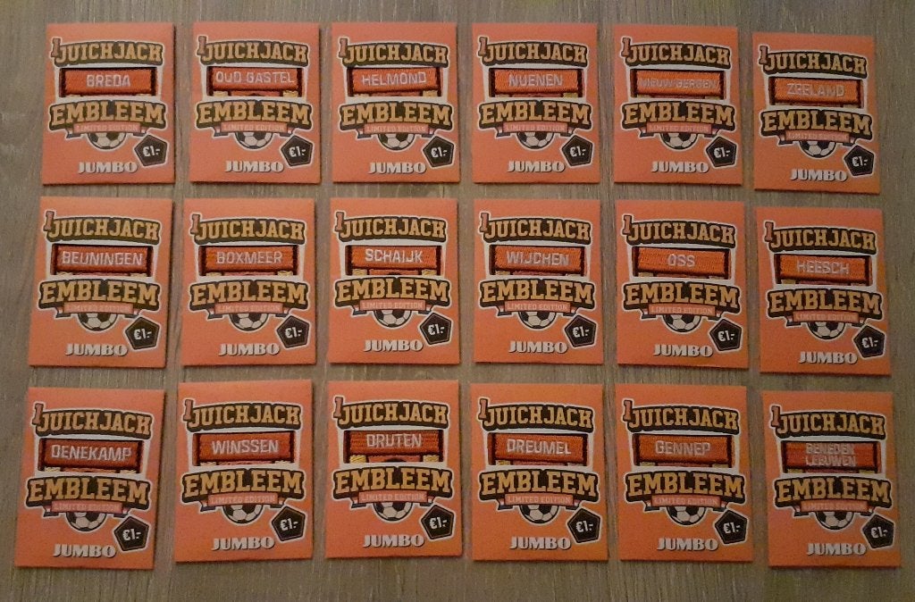 Jumbo limited edition plaatsnaam juich jack emblemen, Jumbo, Verzenden