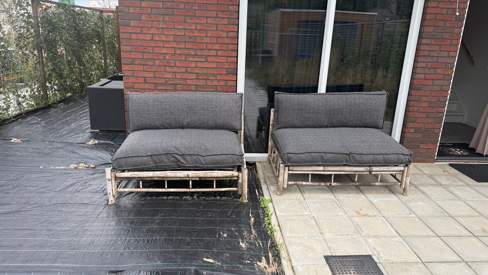 Bamboe lounge set, Overige materialen, Gebruikt, Loungeset, Stoel