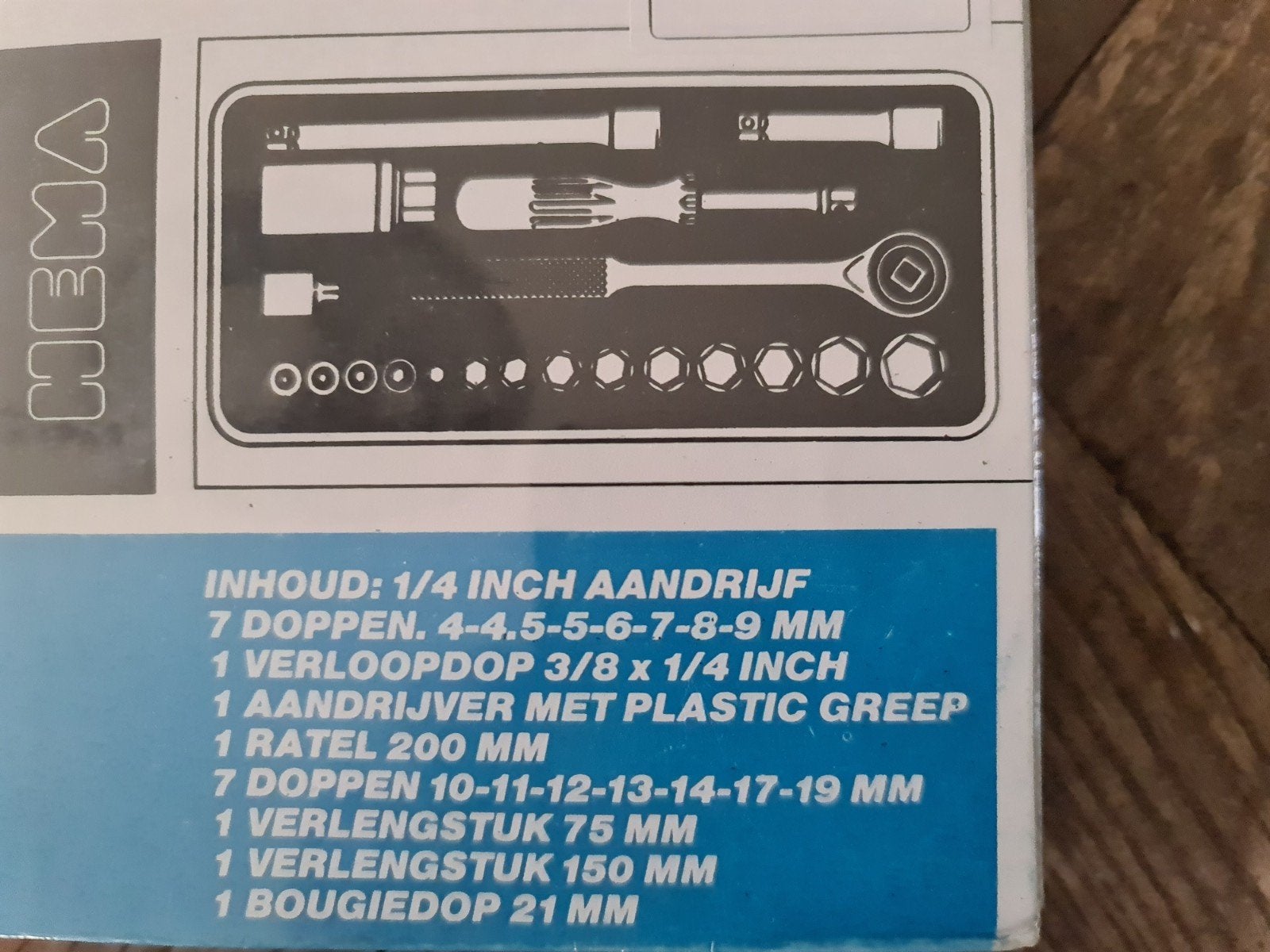 Hema Dopsleutelset 20-delig Chroom-Vanadiumstaal, Ophalen of Verzenden, Nieuw, Gereedschapsset, Overige merken