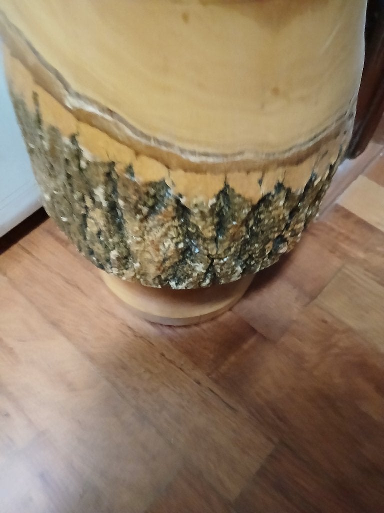 Houtsnijwerk vaas, Ophalen, Handgemaakt, Hout, Houtsnijwerk