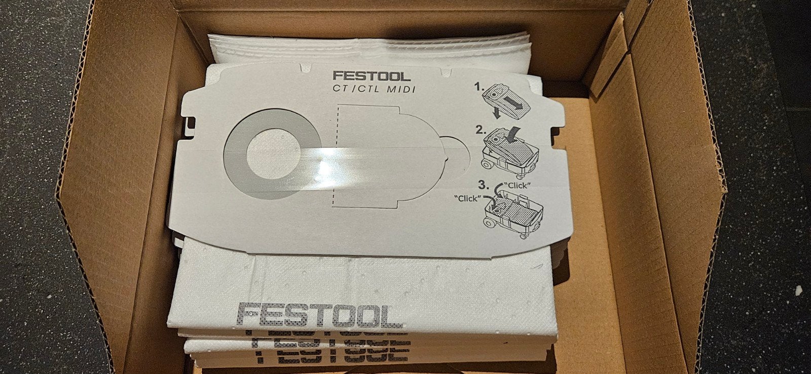 2 Dozen (10 stuks) Festool stofzuigerzakken SC-FIS-CT MIDI, Ophalen of Verzenden, Nieuw