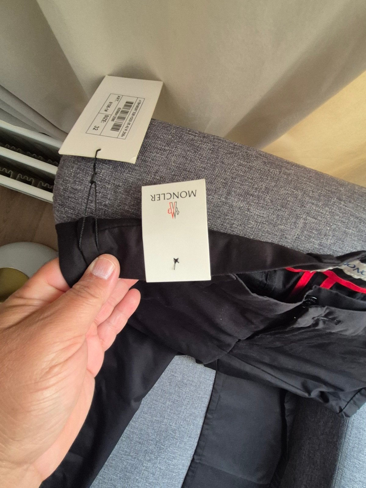 moncler broek black matt 32, Ophalen of Verzenden, Nieuw, Zwart
