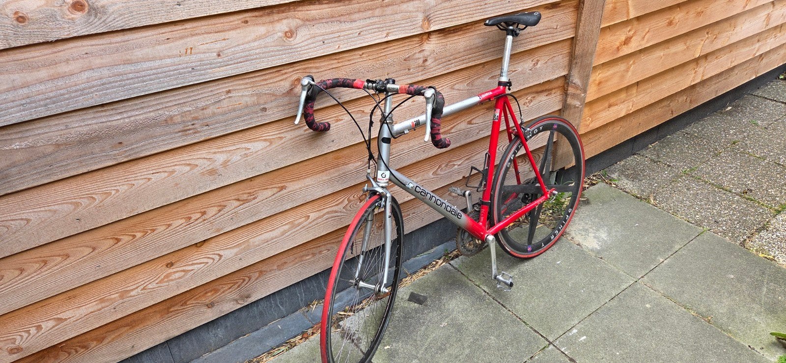 Cannondale racefiets rood/zilver - Gebruikt, Fietsen en Brommers, Fietsen | Racefietsen, Ophalen, Gebruikt