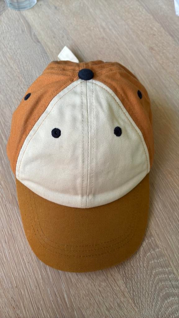 Liewood pet cap danny peuter size 1-4 jaar camel beige, Ophalen of Verzenden, Zo goed als nieuw, Jongetje of Meisje