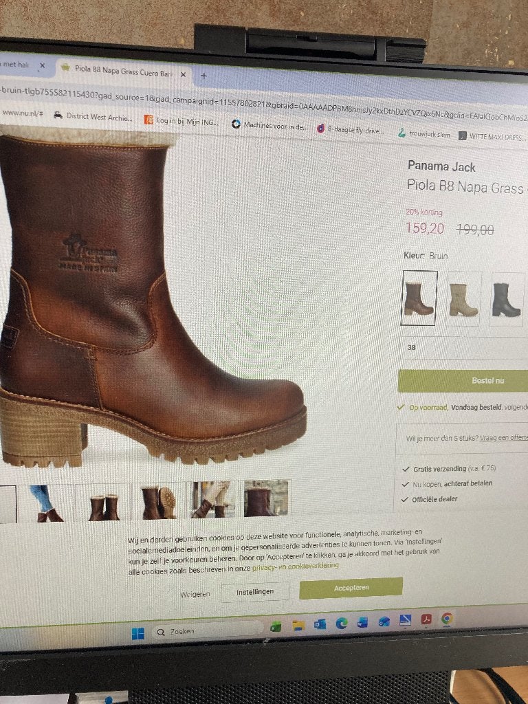 Leren laarzen Panama Jack, Kleding | Dames, Ophalen, Gedragen, Zwart, Hoge laarzen
