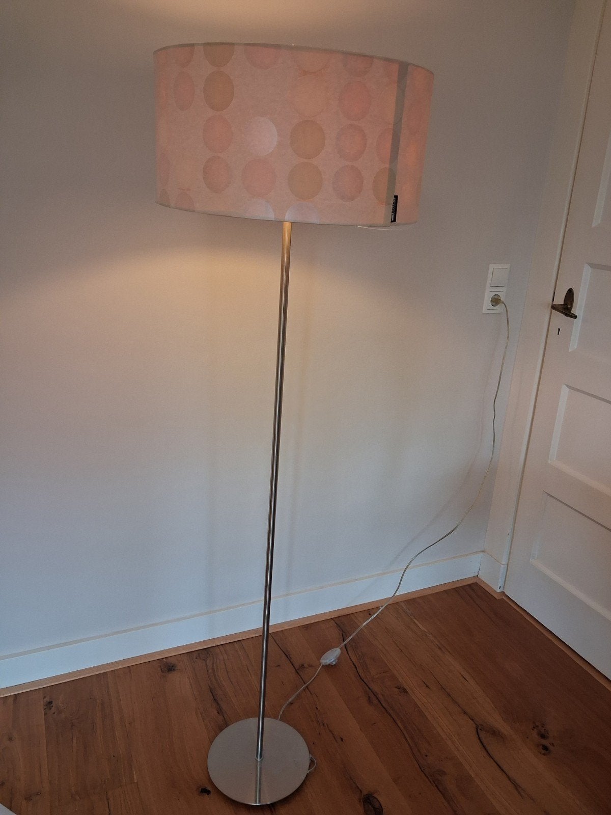 Schemerlamp, RVS met verwisselbare kap, Ophalen, Gebruikt, E27 (groot), Textiel