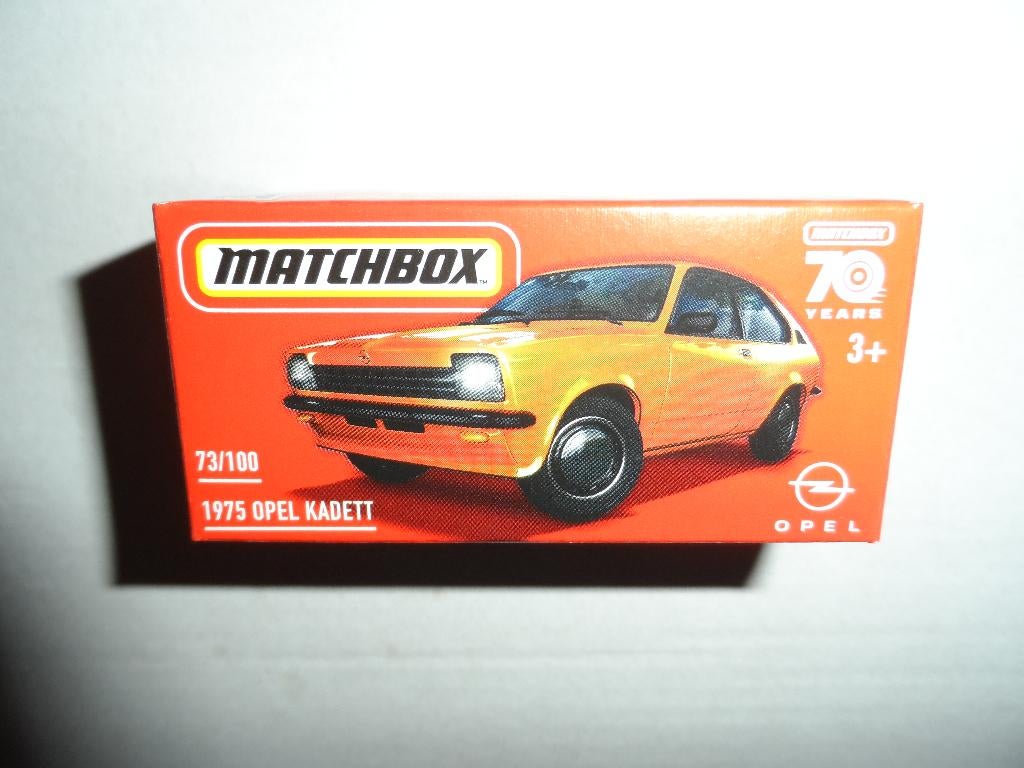 Matchbox Powergrabs - 1975 Opel Kadett C GT/E (oranje) 1:64, Ophalen of Verzenden, Nieuw, Auto