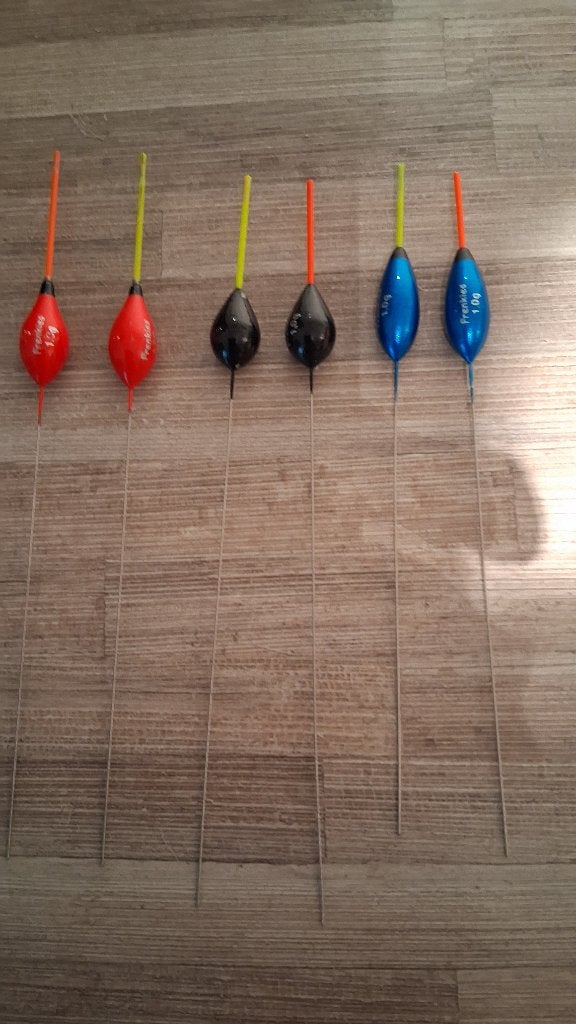 Te koop 4 verschillende Frenkies dobbers 1 gram, Ophalen, Gebruikt, Vaste hengel
