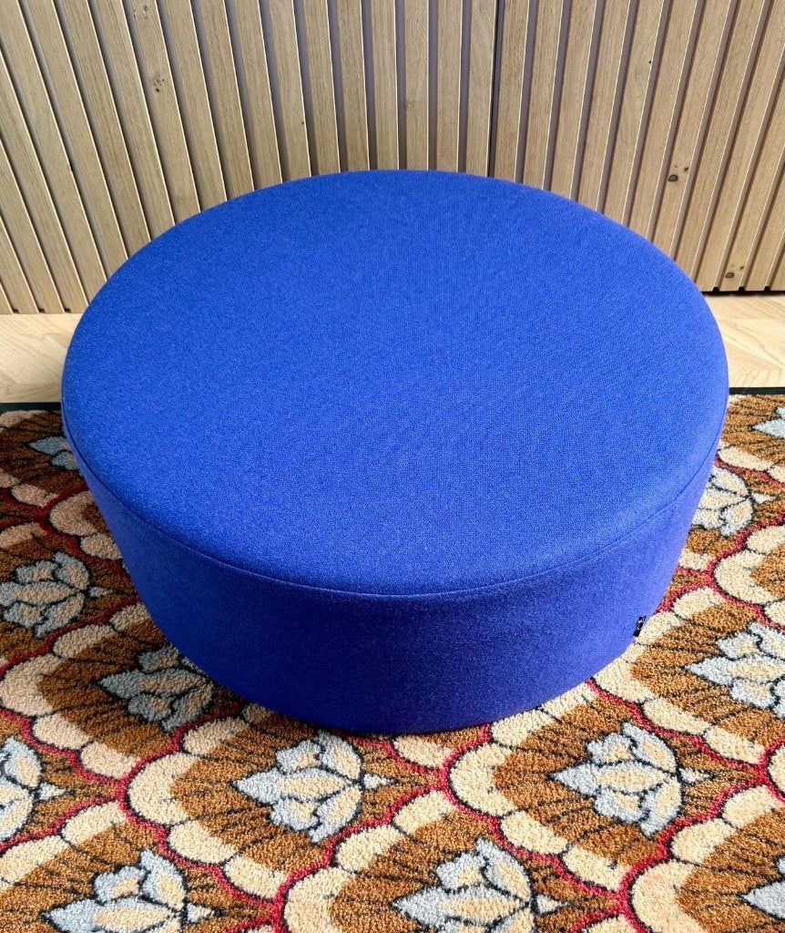 Blauw wollen Noo.ma poef, Ophalen, Zo goed als nieuw, 50 tot 75 cm, 50 tot 75 cm